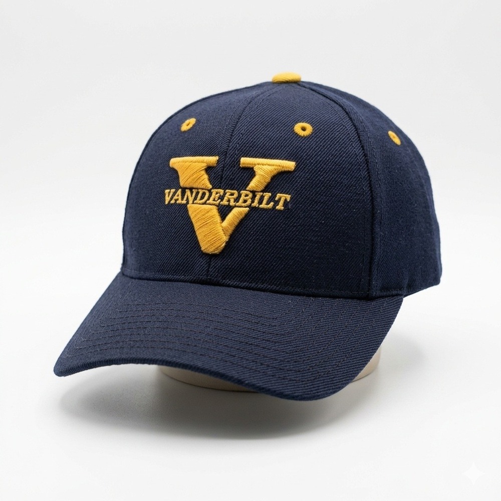 Vintage Vanderbilt Commodores Puma Snapback Hat‎ Cap Navy Blue Gold NCAA Vandy